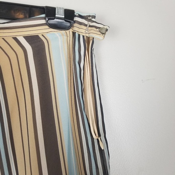 Carolina Herrera stripe chiffon long skirt - Picture 8 of 10